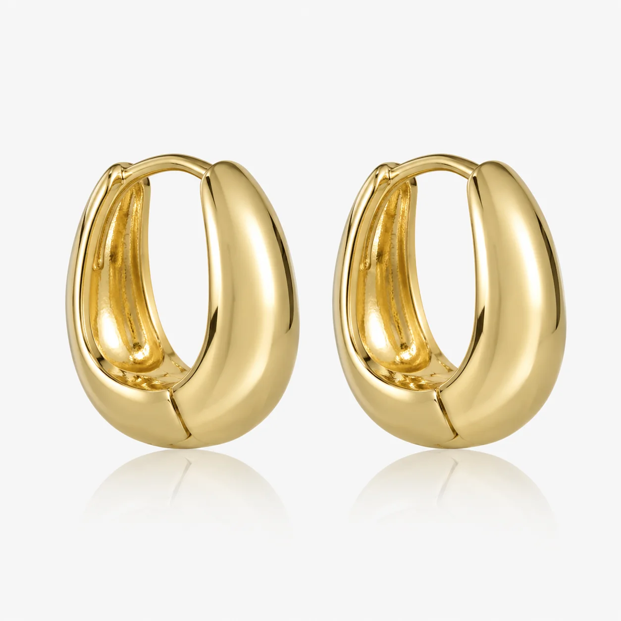 Hoop Earrings Dome Huggie Classic Non Tarnish Jewelry